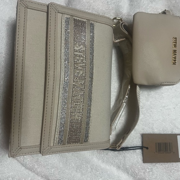 Steve Madden Tan Crossbody Bag Set with Shimmering Detail - Picture 1 of 6